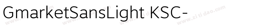 GmarketSansLight KSC字体转换